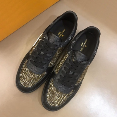 Louis Vuitton 2019 Mens Leather Sneakers - 루이비통 2019 남성용 레더 스니커즈 LOUS0428,Size(240 - 270).블랙