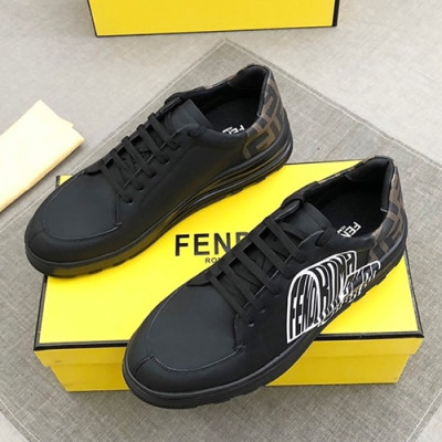 Fendi 2019 Mens Leather Sneakers - 펜디 2019 남성용 레더 스니커즈 FENS0252,Size(240 - 270).블랙