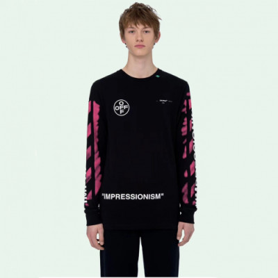 Off-white 2019 Mens Logo Cotton Man-to-man - 오프화이트 2019 남성 로고 오버사이즈 코튼 맨투맨 Off0235x.Size(xs - l).블랙