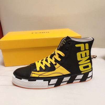 Fendi 2019 Mens Leather Sneakers - 펜디 2019 남성용 레더 스니커즈 FENS0256,Size(240 - 270).블랙