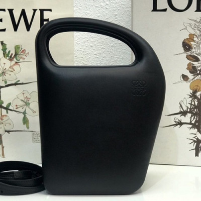 Loewe 2019 D Tote Shoulder Bag, 19CM - 로에베 2019 D 여성용 토트 숄더백 ,LOEB0389,19CM, 블랙