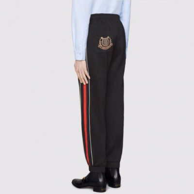 Gucci 2019 Mens Casual Initial Logo Cotton Training Pants - 구찌 2019 남성 캐쥬얼 이니셜 로고 코튼 트레이닝 팬츠 Guc01745x.Size(xs - l).블랙