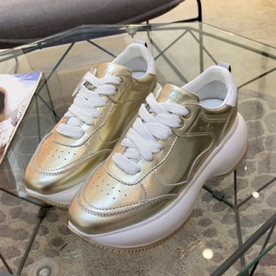 Hogan 2019 Ladies Leather Sneakers - 호간 2019 여성용 레더 스니커즈 HOGS0008.Size(225 - 245).옐로우골드