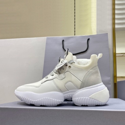 Hogan 2019 Ladies Leather Sneakers - 호간 2019 여성용 레더 스니커즈 HOGS0027,Size(225 - 245).화이트