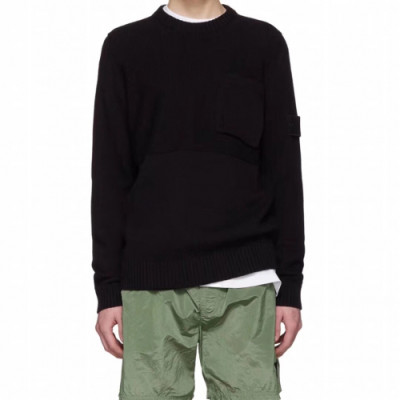 [매장판]Stone Island 2019 Mens Casual Oversize Wool Sweater - 스톤아일랜드 2019 남성 캐쥬얼 오버사이즈 울 스웨터 Sto0063x.Size(m - 2xl).블랙