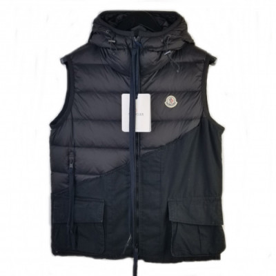 Moncler 2019 Mens Patch Logo Modern Goose Down Padding Vest - 몽클레어 2019 남성 패치 로고 모던 구스다운 패딩 조끼 Moc01759x.Size(m - xl).블랙