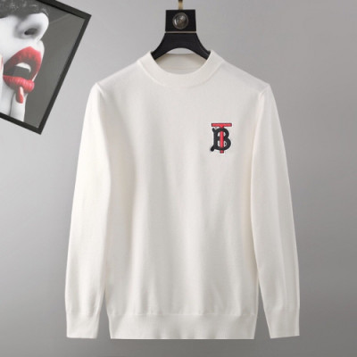 Burberry 2019 Mens Retro Logo Crew-neck Wool Sweater - 버버리 2019 남성 레트로 로고 크루넥 울 스웨터 Bur01604x.Size(m - 3xl).화이트