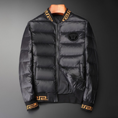 Versace 2019 Mens Logo Duck Down Jacket- 베르사체 2019 남성 로고 덕다운 자켓 Ver0401x.Size(m - 3xl).블랙