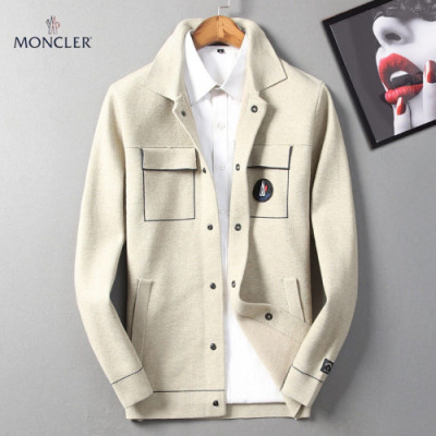 Moncler  2019 Mens Patch Logo Knit Jacket - 몽클레어 2019 남성 패치 로고 모던 니트 자켓 Moc01208x.Size(m - 3xl).아이보리