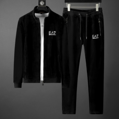 Emporio Armani 2019 Mens Velvet Training Clothes&Pants - 알마니 2019 남성 벨벳 트레이닝복&팬츠 Arm0462x.Size(m - 4xl).블랙