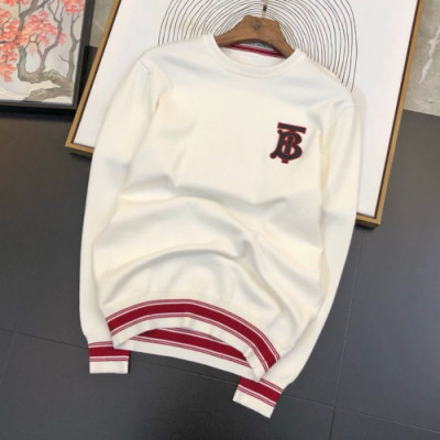 Burberry 2019 Mens Retro Logo Crew-neck Wool Sweater - 버버리 2019 남성 레트로 로고 크루넥 울 스웨터 Bur01612x.Size(m - 3xl).화이트