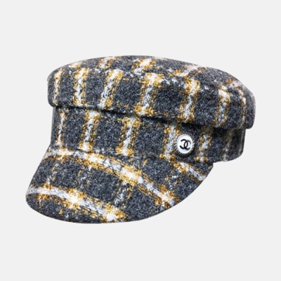 Chanel 2019 Ladies Tweed Cap - 샤넬 2019 여성용 트위드 모자 CHAM0102, 그레이