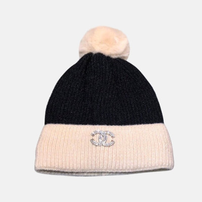 Chanel 2019 Ladies Knit Cap - 샤넬 2019 여성용 니트 모자 CHAM0107, 블랙