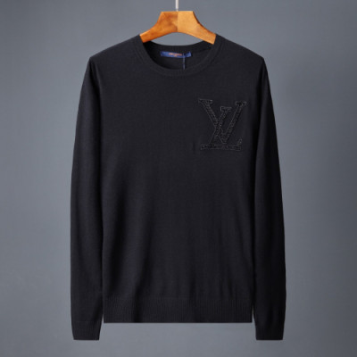 Louis vuitton 2019 Mens Basic Crew-neck Wool Sweater - 루이비통 2019 남성 베이직 크루넥 울 스웨터 Lou01452x.Size (s - 2xl).블랙