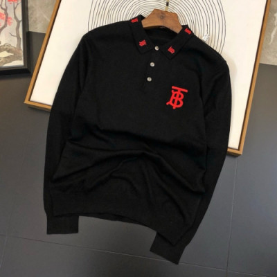 Burberry 2019 Mens Retro Logo Crew-neck Wool Sweater - 버버리 2019 남성 레트로 로고 크루넥 울 스웨터 Bur01632x.Size(m - 3xl).블랙