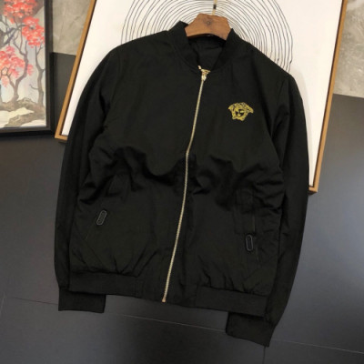 Versace 2019 Mens Medusa Windproof Jacket- 베르사체 2019 남성 메두사 방풍 자켓 Ver0409x.Size(m - 3xl).블랙