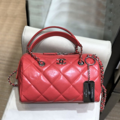 Chanel 2019 Woman Leather Tote Shoulder Bag 27CM - 샤넬 2019 여성용 레더 토트 숄더백,CHAB1337,27CM,레드