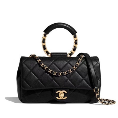 Chanel 2019 Woman Leather Tote Shoulder Bag 24CM - 샤넬 2019 여성용 레더 토트 숄더백,CHAB1339,24CM,블랙