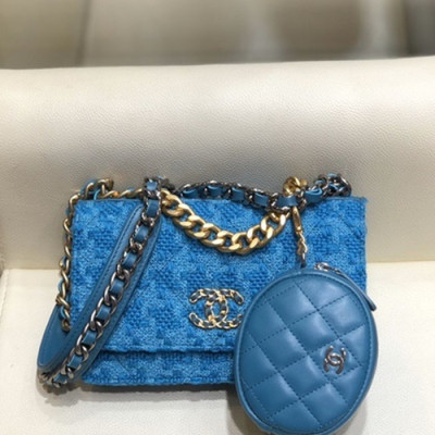 Chanel 2019 WOC Chain Cross Bag,19CM - 샤넬 2019 WOC 체인 크로스백,CHAB1347,19CM,블루