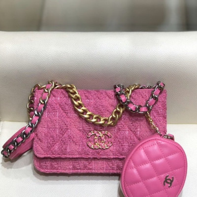 Chanel 2019 WOC Chain Cross Bag,19CM - 샤넬 2019 WOC 체인 크로스백,CHAB1348,19CM,핑크