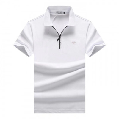 Dior 2019 Mens Logo Silket Short Sleeved Polo Tshirt -디올 2019 남성 로고 실켓 폴로 반팔티 Dio0443x.Size(m - 3xl).화이트