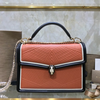 Bvlgari 2019 Serpenti Forever Chain Tote Shoulder Bag,28.5CM - 불가리 2019 세르펜티 포에버 체인 토트 숄더백,BVLB0194,28.5cm,핑크