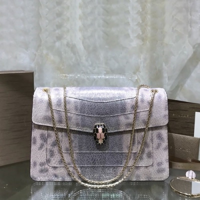 Bvlgari 2019 Serpenti Chain Shoulder Bag,28CM - 불가리 2019 세르펜티 체인 숄더백,BVLB0198,28cm,핑크