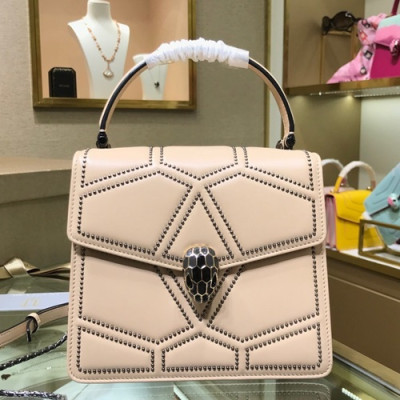 Bvlgari 2019 Serpenti Chain Tote Shoulder Bag,20CM - 불가리 2019 세르펜티 체인 토트 숄더백,BVLB0229,20cm,베이지