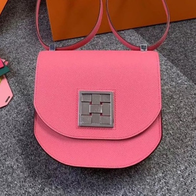 Hermes 2019 Mosaic Epsom Leather Mini Shoulder Bag - 에르메스 2019 모자이크 엡송 레더 여성용 미니 숄더백 HERB0798, 핑크(은장)