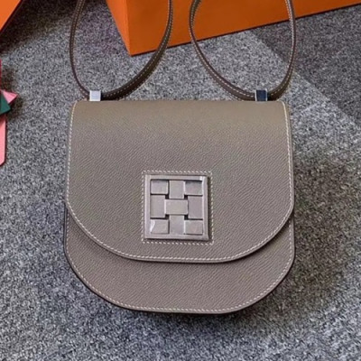 Hermes 2019 Mosaic Epsom Leather Mini Shoulder Bag - 에르메스 2019 모자이크 엡송 레더 여성용 미니 숄더백 HERB0799, 그레이(은장)