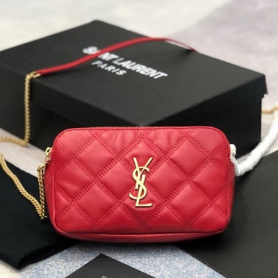 Saint Laurent 2019 Becky Chain Shoulder Cross Bag,19CM - 입생로랑 2019 비키 체인 숄더 크로스백,SLB0531, 19CM,레드