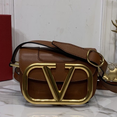 Valentino 2019 Leather Garavani Shoudler Cross Bag,18CM - 발렌티노 2019 가라바니 숄더 크로스백,0032-VTB0917,18CM,브라운