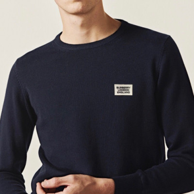 Burberry 2019 Mens Retro Logo Crew-neck Sweater - 버버리 2019 남성 레트로 로고 크루넥 스웨터 Bur01670x.Size(s - 2xl).블랙