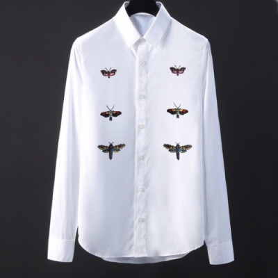 Gucci 2019 Mens Logo Slim Fit Cotton shirt - 구찌 2019 남성 로고 슬림핏 코튼 셔츠 Guc01840x.Size(m - 3xl).화이트