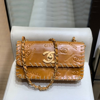 Chanel 2019 Leather Chain Shoulder Cross Bag,25CM - 샤넬 2019 여성용 레더 체인 숄더 크로스백,CHAB1359,25CM,카멜