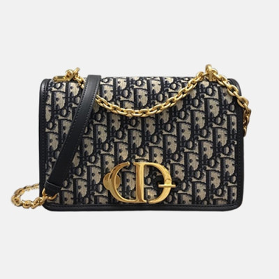 Dior 2019 Oblique Ladies CD Buckle Chain Shoulder Bag - 디올 2019 오블리크 여성용 CD 버클 체인 숄더백  DIOB0481,블랙