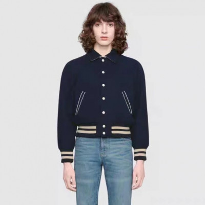 [구찌]Gucci 2019 Mens Logo Casual Bomber Jacket - 구찌 2019 남성 로고 캐쥬얼 봄버 자켓 Guc01873x.Size(m - 2xl).블랙