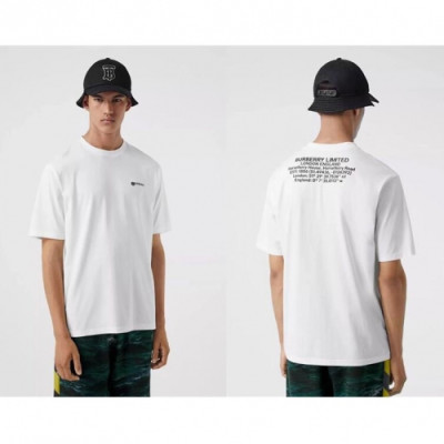 [버버리]Burberry 2019 Mens Logo Cotton Short Sleeved Tshirts - 버버리 2019 남성 로고 코튼 반팔티 Bur01736x.Size(s - xl).화이트