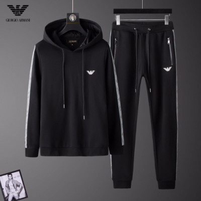 [알마니]Emporio Armani 2019 Mens Cotton Training Clothes&Pants - 알마니 2019 남성 코튼 트레이닝복&팬츠 Arm0498x.Size(m - 4xl).블랙