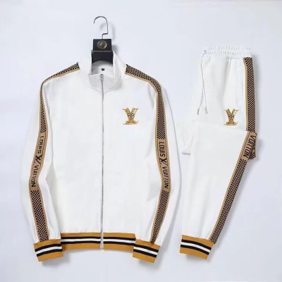 [루이비통] Louis vuitton  2022 Mens Logo Casual Cotton Training Clothes&Pants - 루이비통 2022 남성 로고 캐쥬얼 코튼 트레이닝복&팬츠 Lou01759x.Size(m - 3xl).화이트