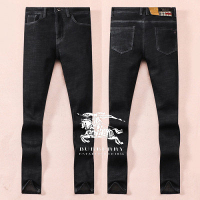 [버버리]Burberry 2019 Mens Business Classic Denim Pants - 버버리 2019 남성 비지니스 클래식 데님 기모 팬츠 Bur01773x.Size(29 - 40).블랙