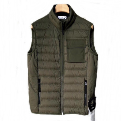 [커스텀급]Stone Island 2019 Mens Casual Goose Down Padding Vest - 스톤아일랜드 2019 남성 캐쥬얼 구스다운 패딩 조끼 Sto0102x.Size(s - l).카키