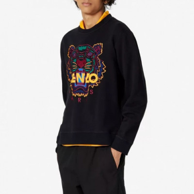 Kenzo Mens Black Sweatshirts - 겐조 남성 타이거 맨투맨 Ken76x