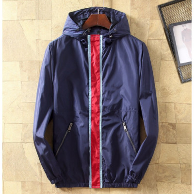 Prada 2019 Mens Logo Casual Windproof Jacket - 프라다 2019 남성 로고 캐쥬얼 방풍 자켓 Pra0888x.Size(m - 3xl).블루