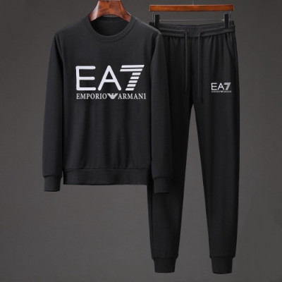 [알마니]Emporio Armani 2019 Mens Cotton Training Clothes&Pants - 알마니 2019 남성 코튼 기모 트레이닝복&팬츠 Arm0517x.Size(m - 4xl).블랙