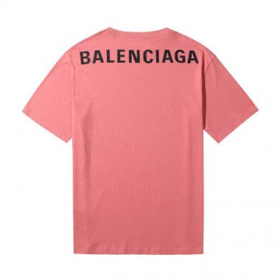 [발렌시아가]Balenciaga 2019 Mm/Wm Logo Cotton Short Sleeved Tshirt - 발렌시아가 2019 남자 로고 오버사이즈 코튼 반팔티 Bal0427x.Size(xs - m).핑크