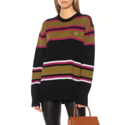 [아크네]Acne 2019 Womens Patch Point Wool Sweater - 아크네 2019 여성 패치 포인트 울 스웨터 Acn0047x.Size(s - l).오렌지