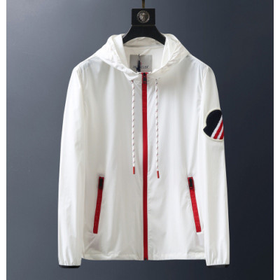 Moncler  2019 Mens Patch Logo Casual Windproof Jackets - 몽클레어 2019 남성 패치 로고 캐쥬얼 방풍 자켓 Moc01313x.Size(m - 2xl).화이트