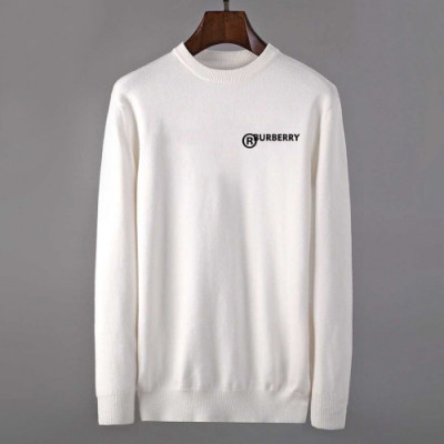 Burberry 2019 Mens Retro Logo Crew-neck Wool Sweater - 버버리 2019 남성 레트로 로고 크루넥 울 스웨터 Bur01836x.Size(m - 3xl).화이트