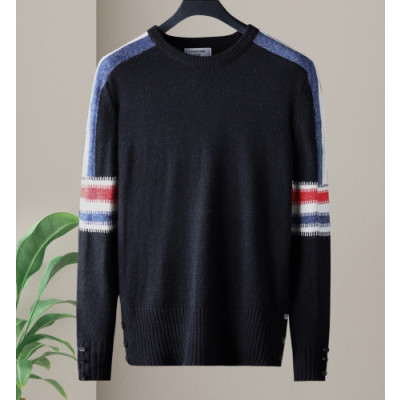 [톰브라운]Thom Browne 2020 Mens Strap Crew-neck Wool Sweaters - 톰브라운 2020 남성 스트랩 크루넥 울 스웨터 Thom0472x.Size(m - 2xl).블랙